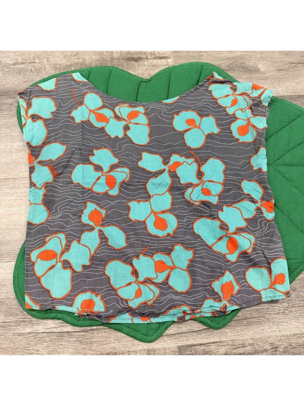 Manuhealii Hawaii Womens Large Pua Maiapilo Print Dolman Blouse Top Aloha